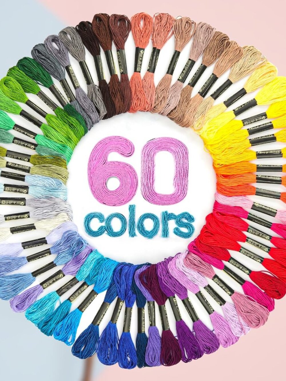 Embroidery Thread 60pcs Friendship Bracelet String Floss Kit Yarn